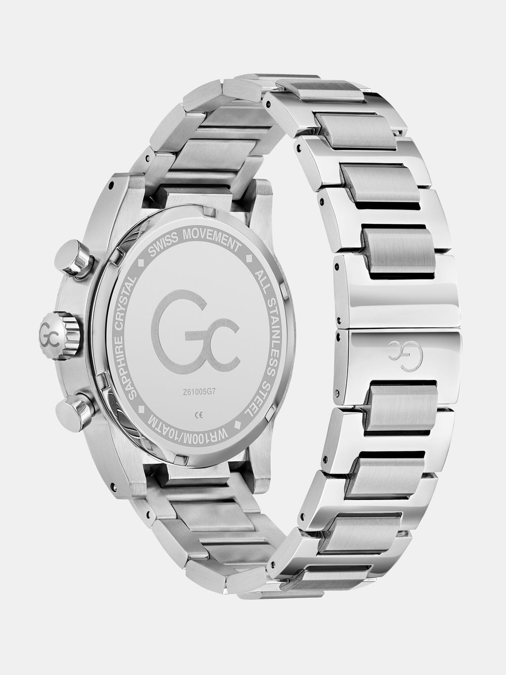 GC multi-function watch in stainless steel 42 mm