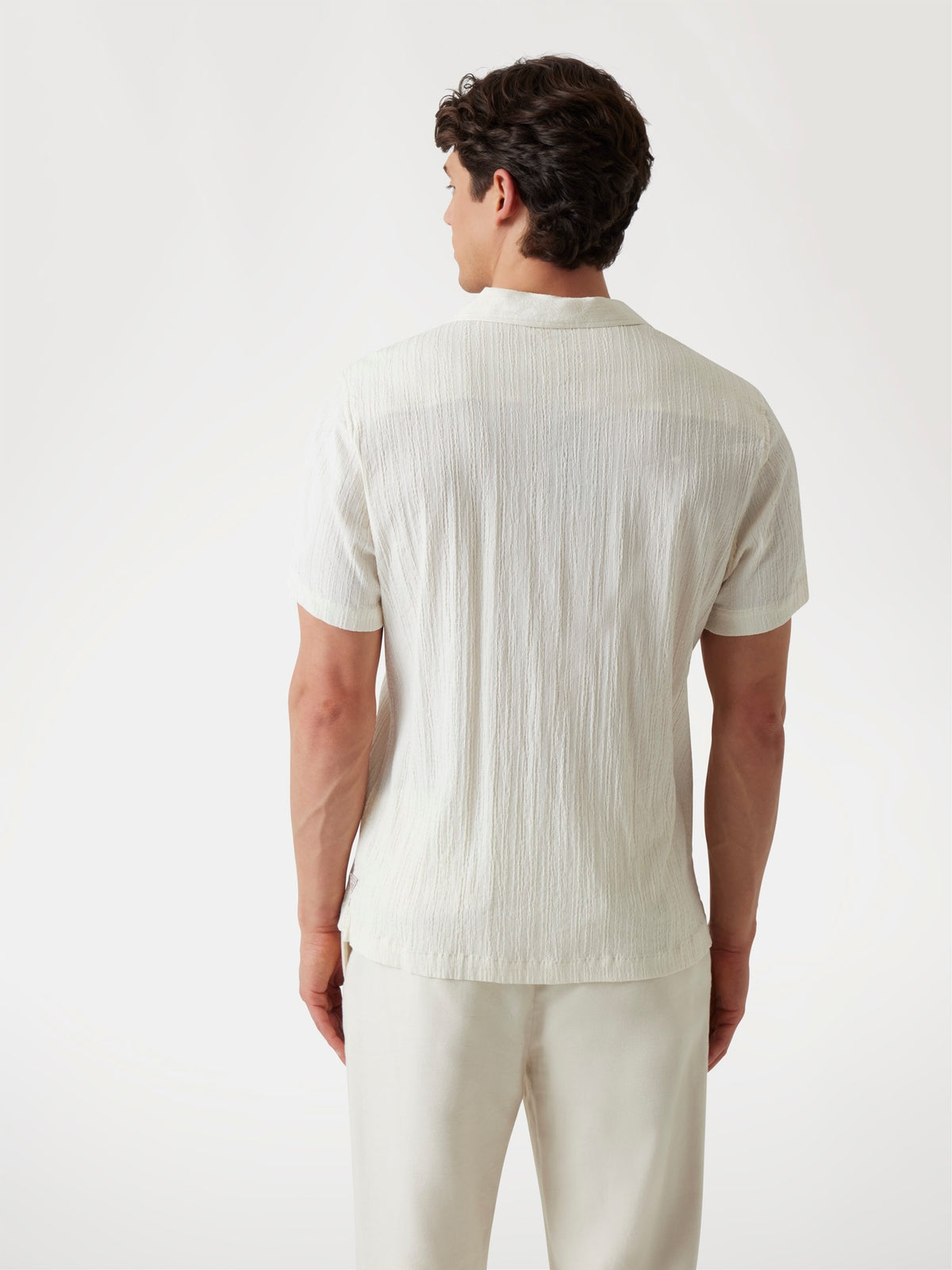 Linen-blend resort shirt