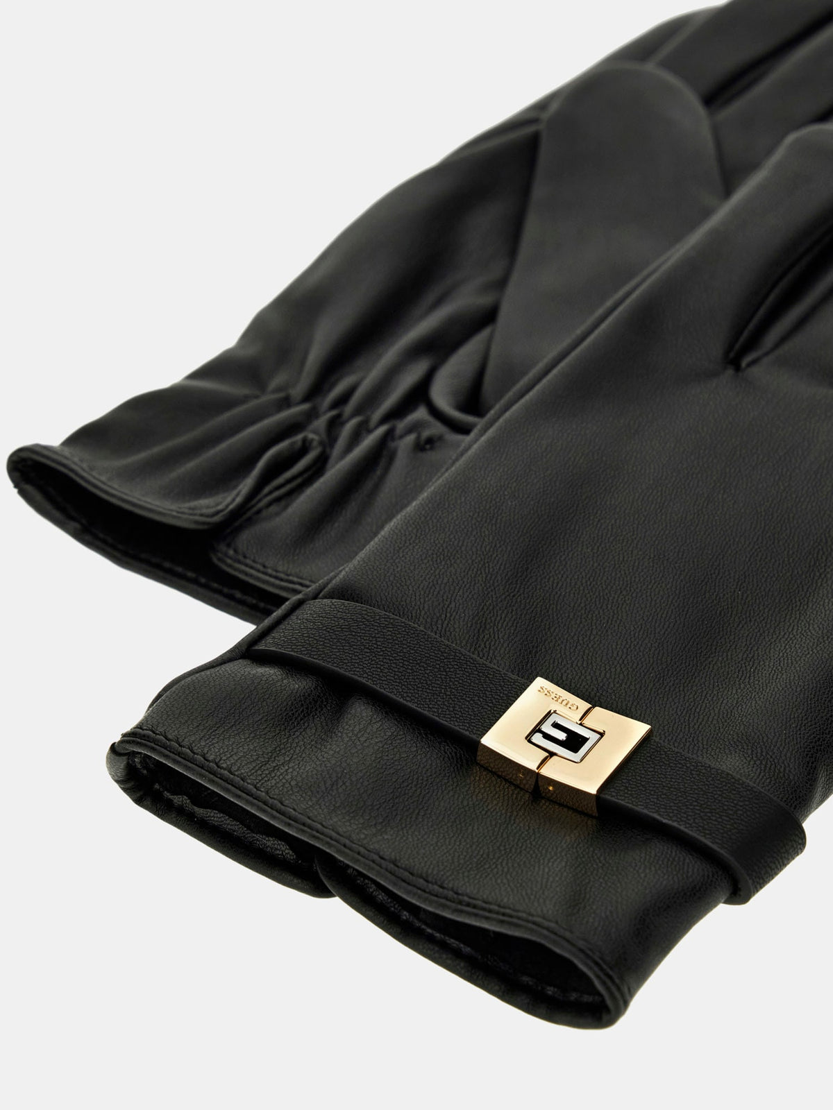Faux leather gloves