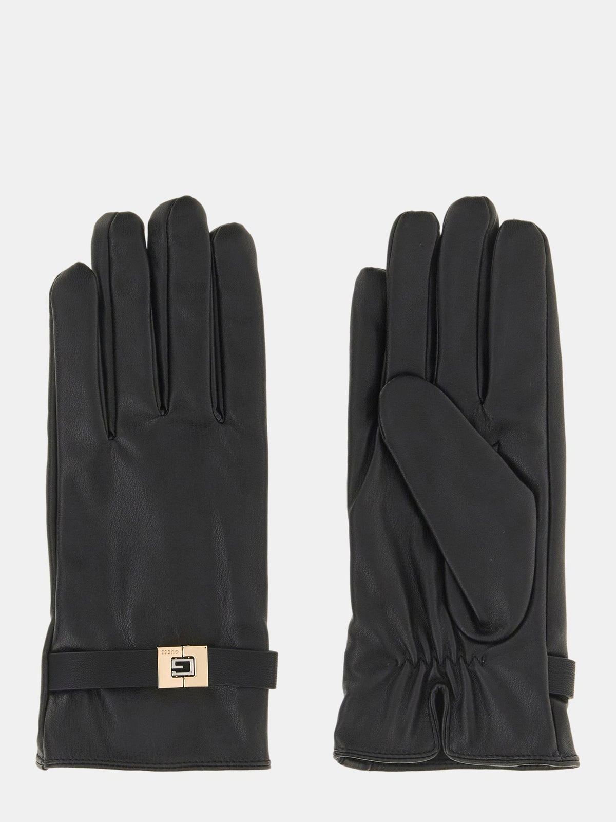 Faux leather gloves
