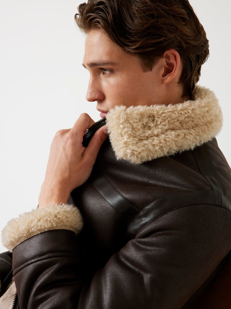 Faux-shearling jacket