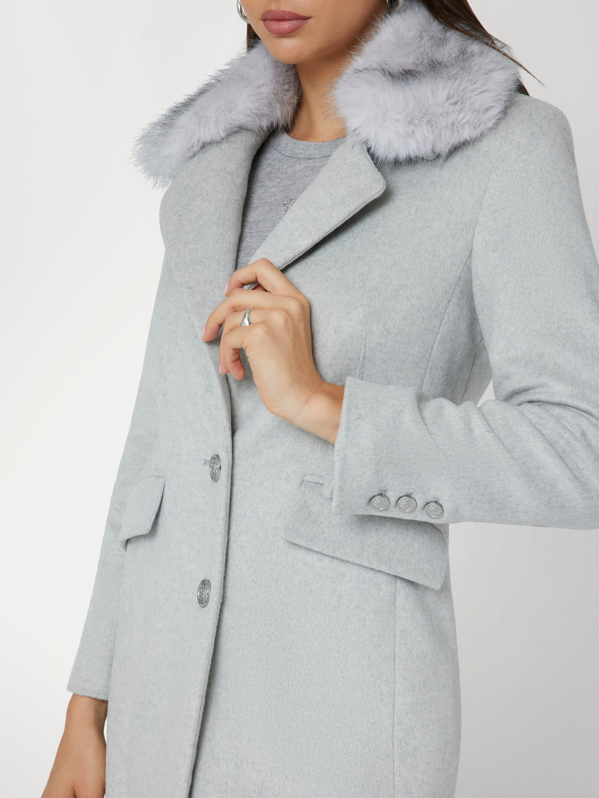 Wool blend coat
