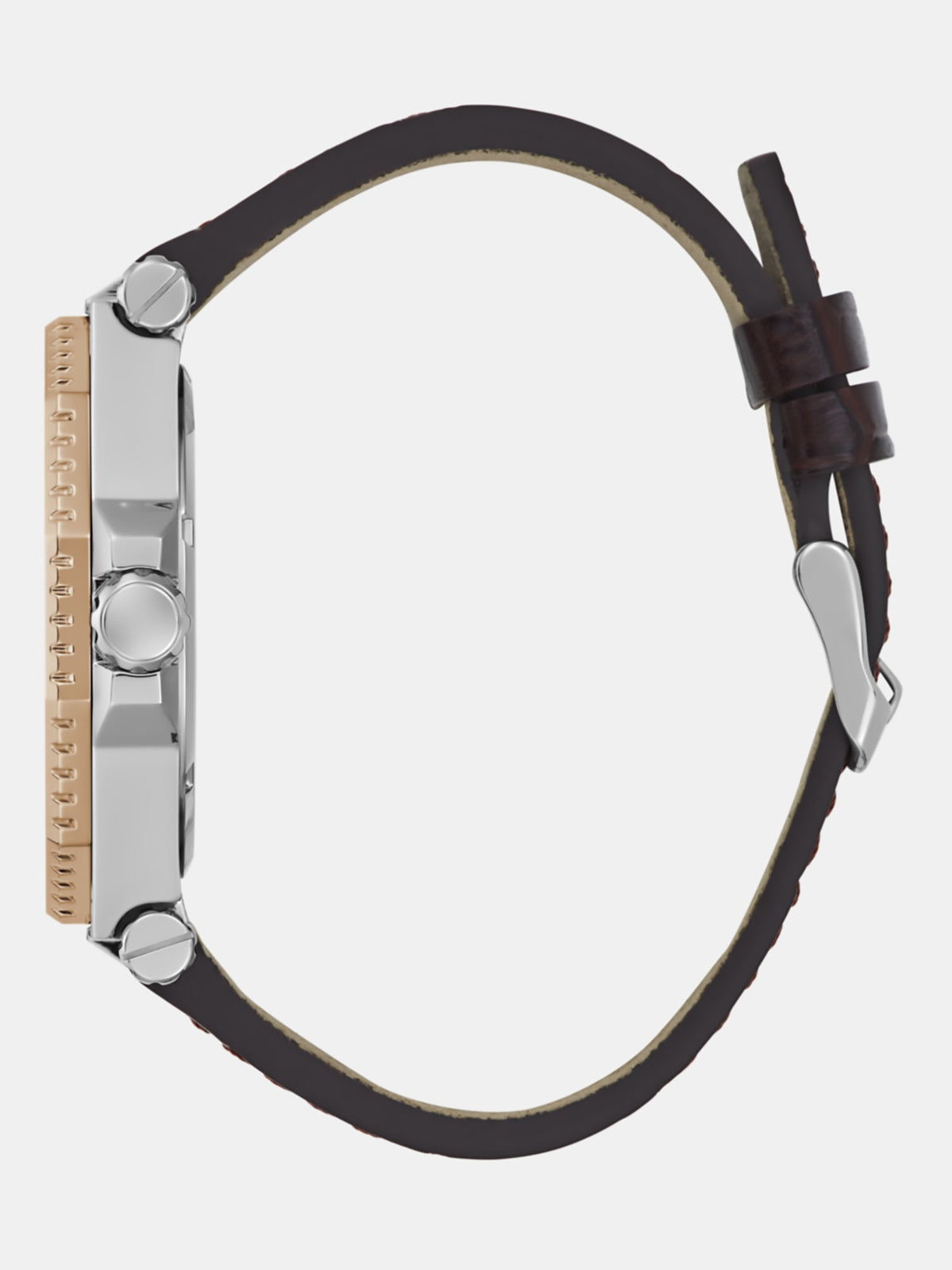 Multi-function watch in genuine leather