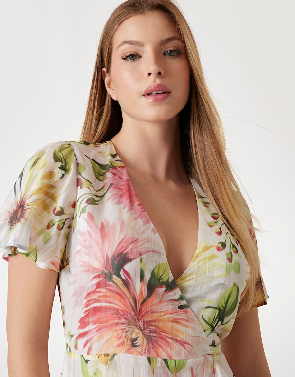 Floral print long dress