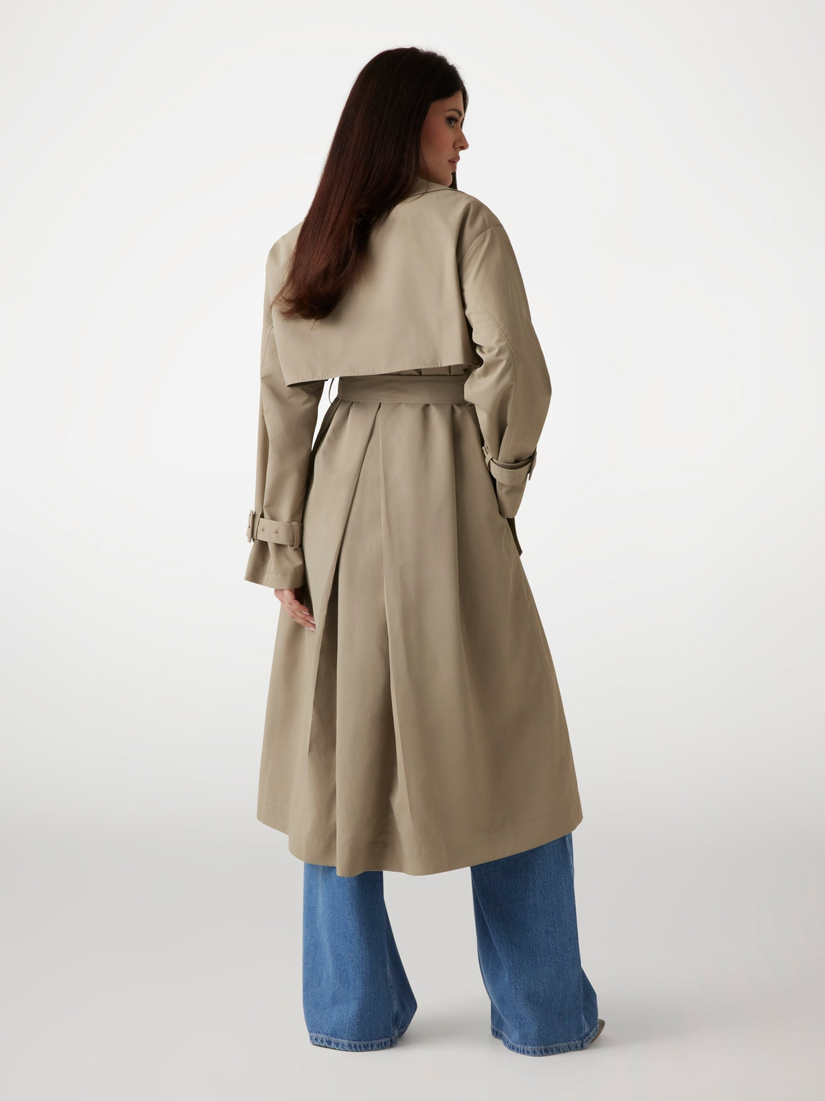 Double breasted trench coat