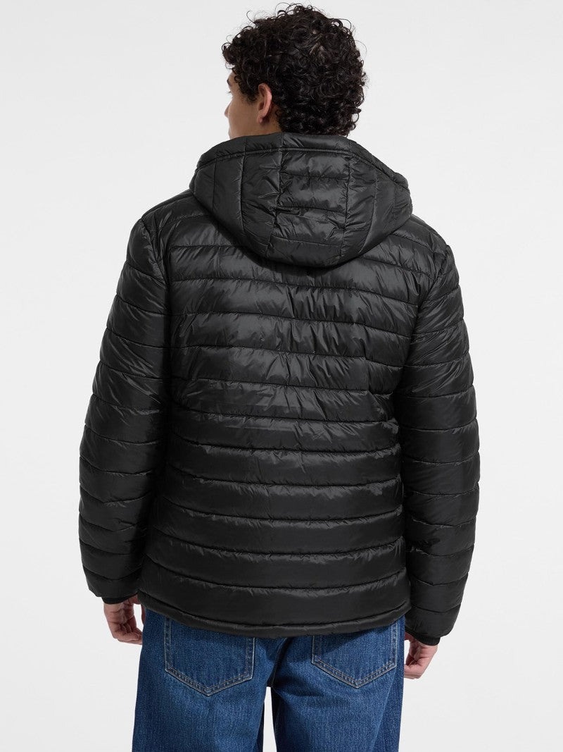 Nylon Hooded Puffer Jacket