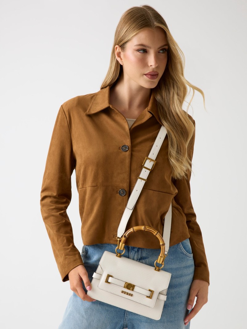 Sibel python-print mini handbag