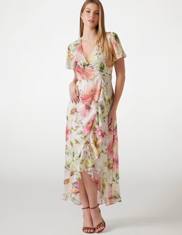 Floral print long dress