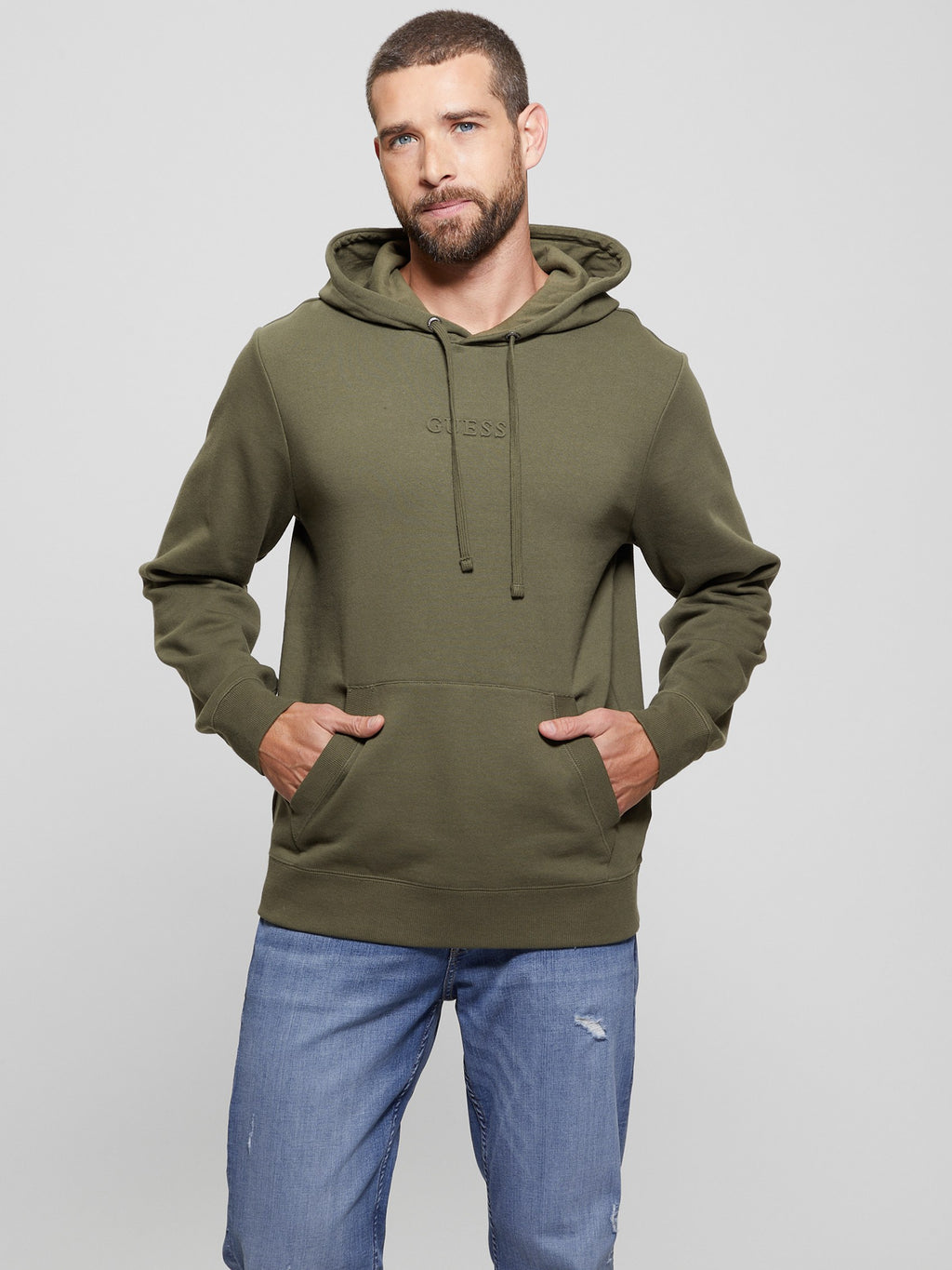 Eco Roy Embossed GUESS Hoodie