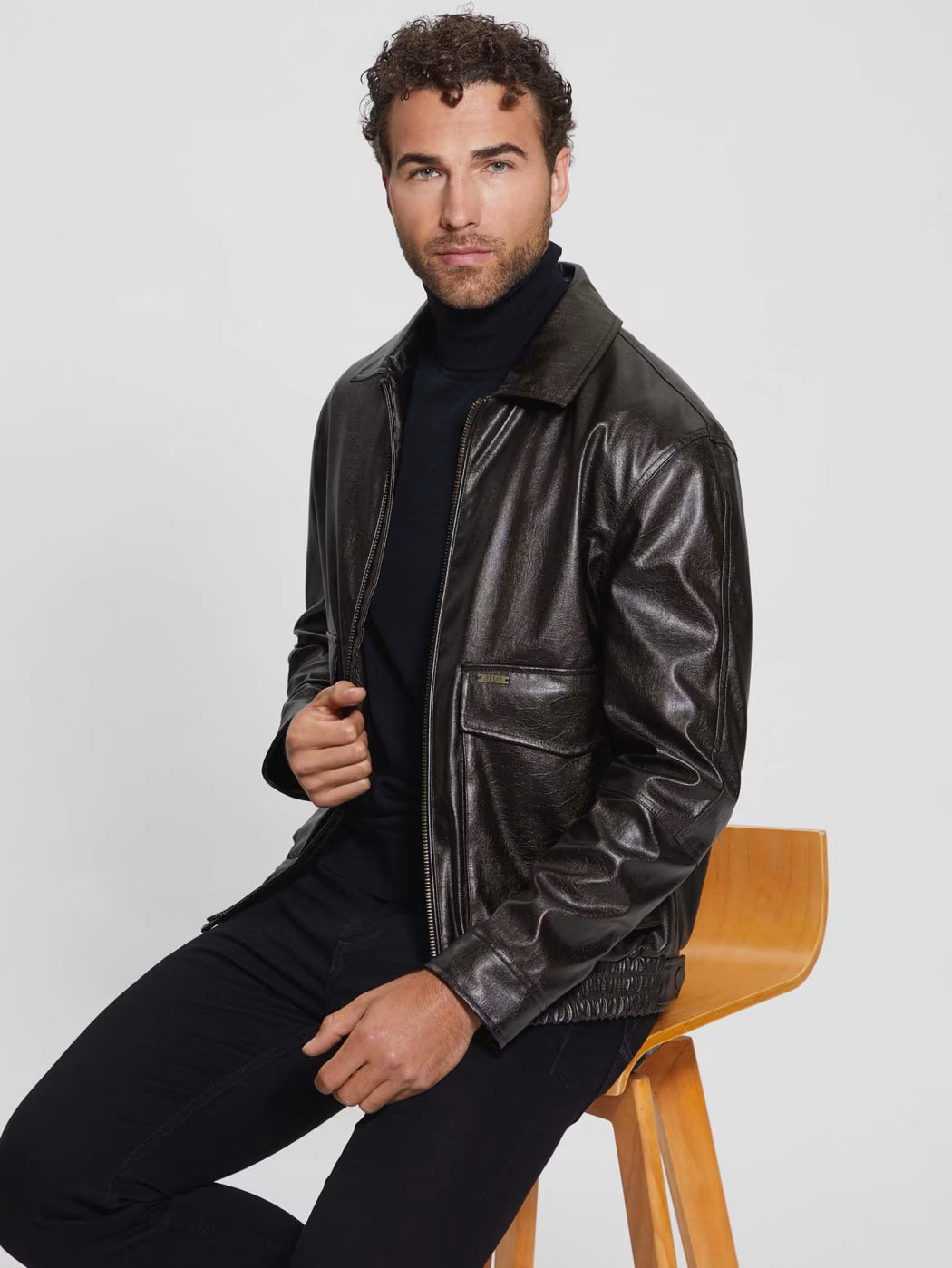 Multipocketed Aviator Flight Jacket