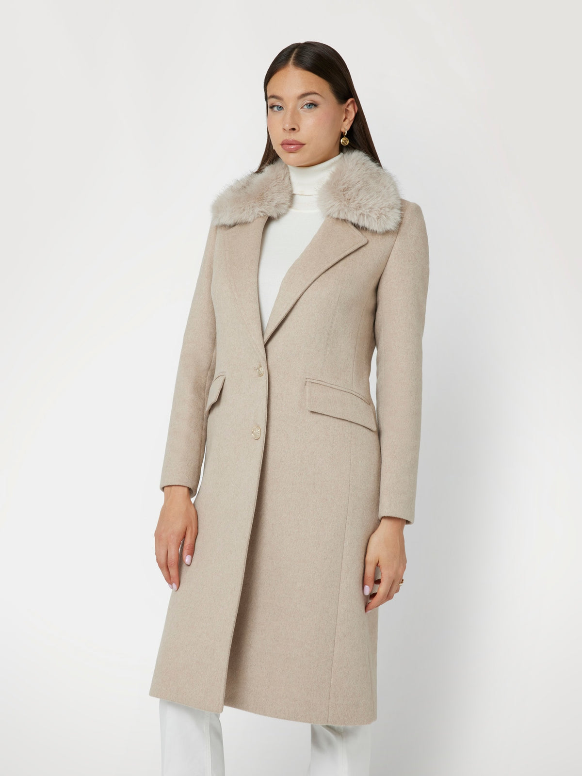 Wool blend coat