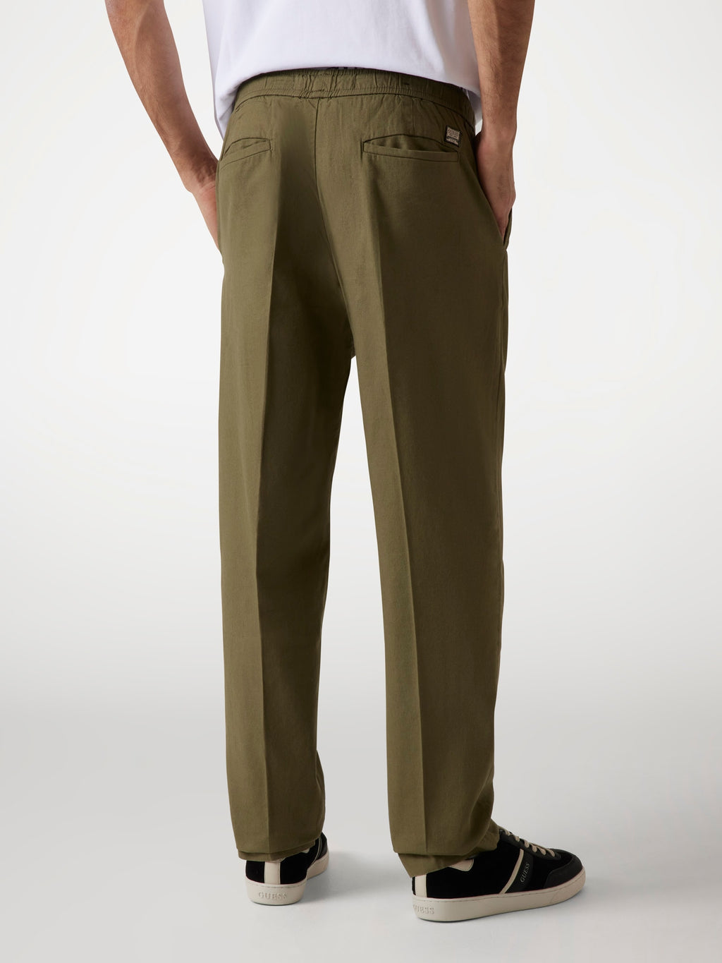 Stretch linen blend chinos