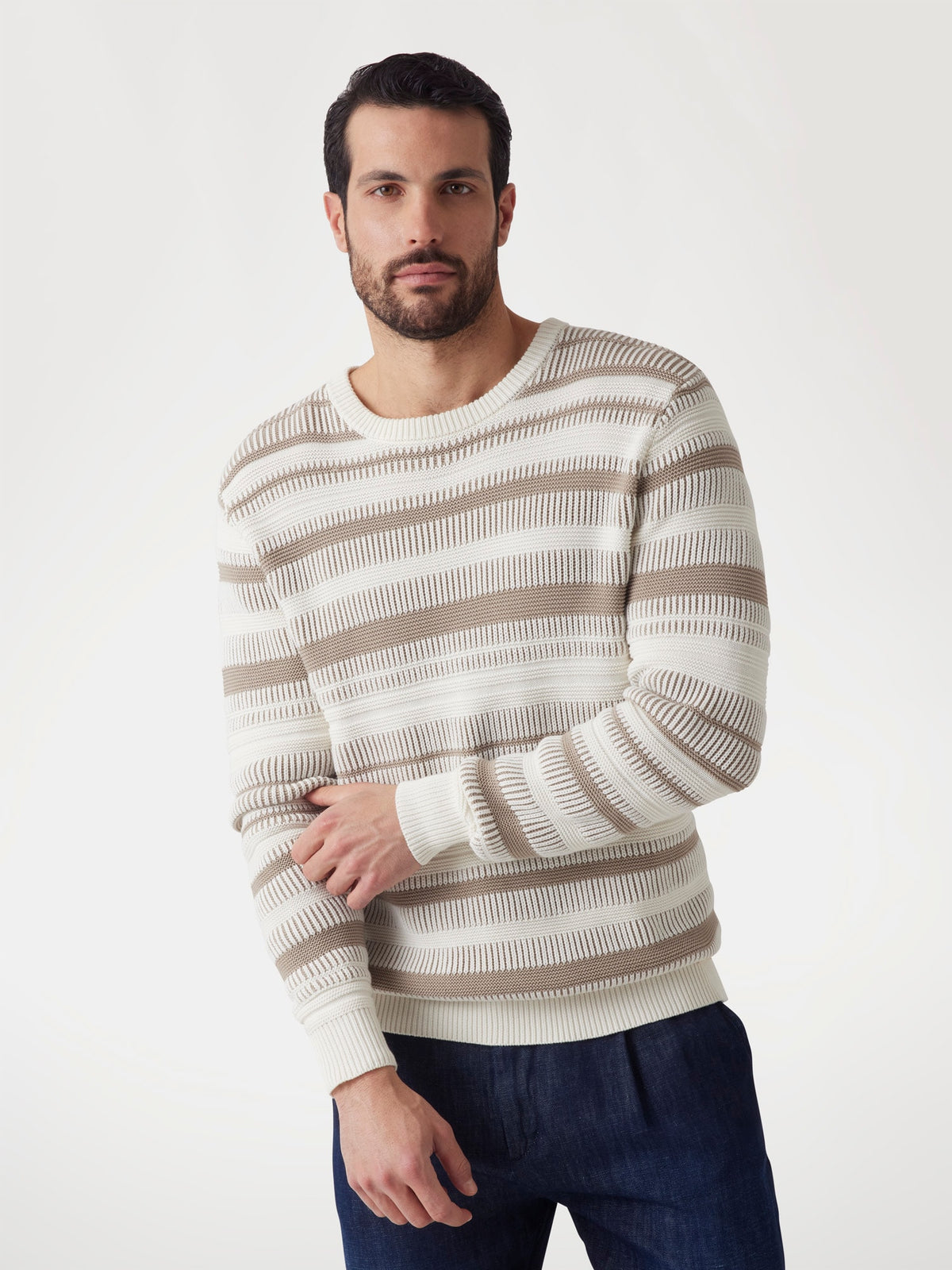 Regular-fit striped sweater
