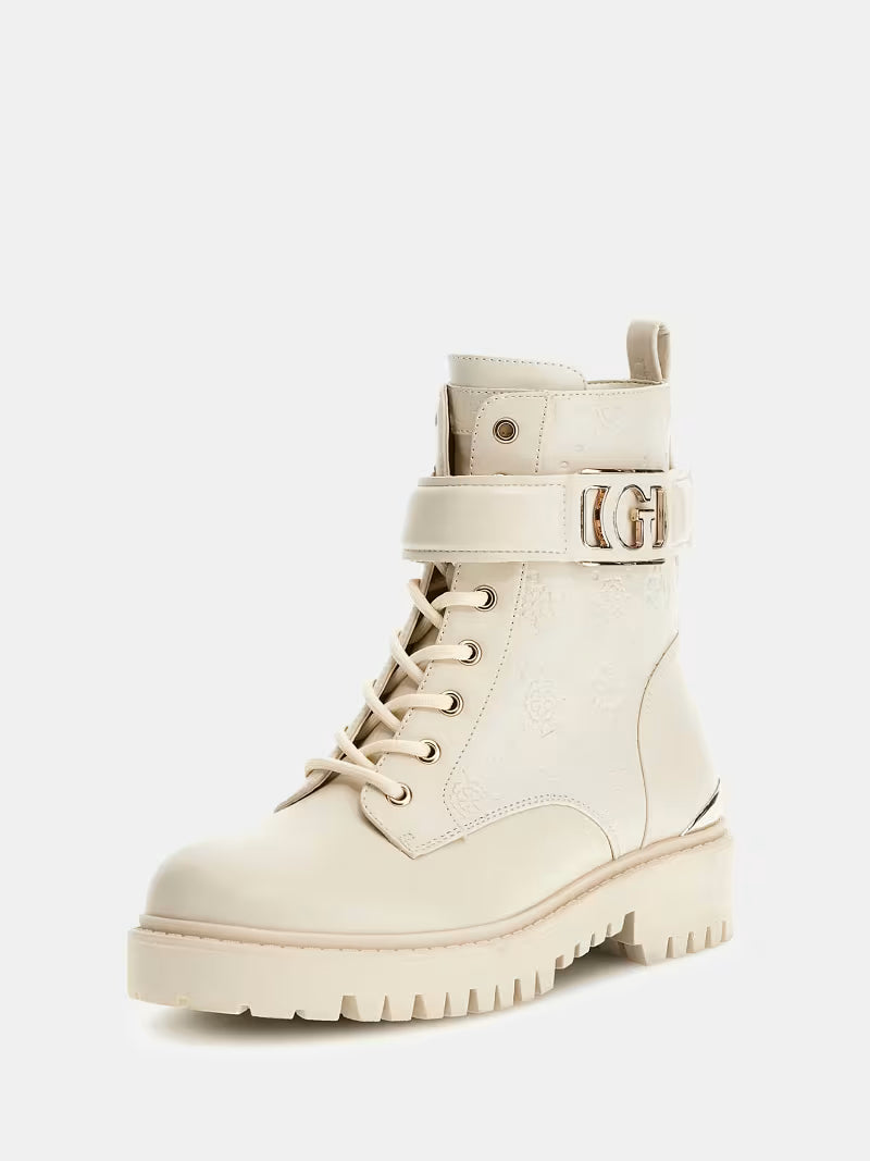 Oranda 4G Peony Logo Combat Boot