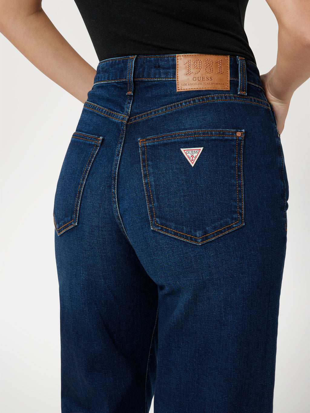 Wool blend denim pant