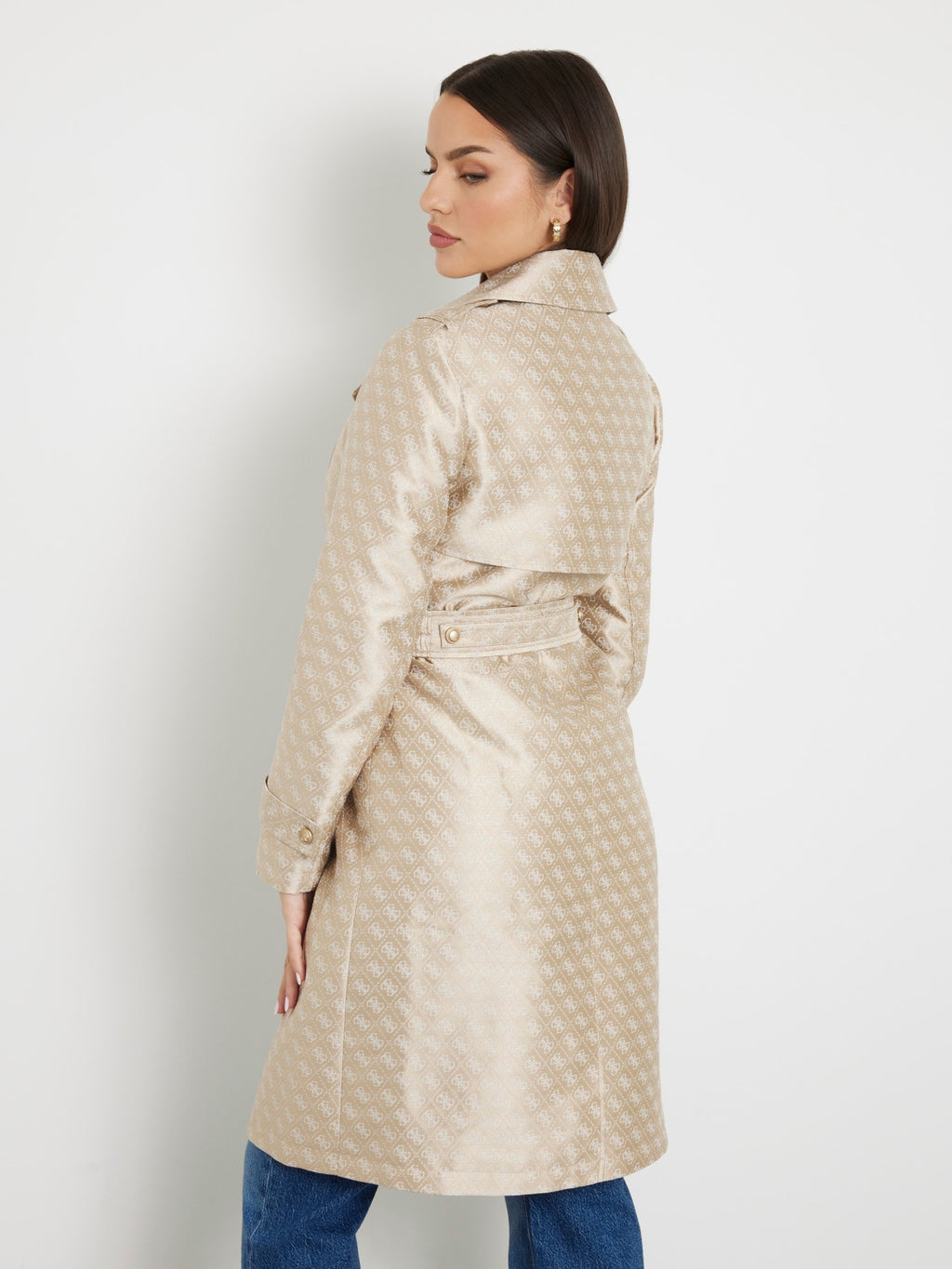 4G logo jacquard trench coat