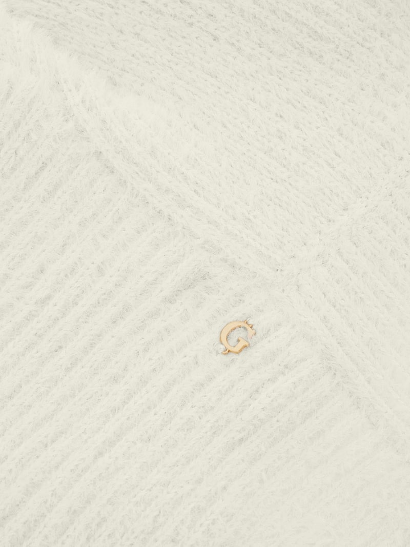 Fuzzy yarn relaxed fit cardigan