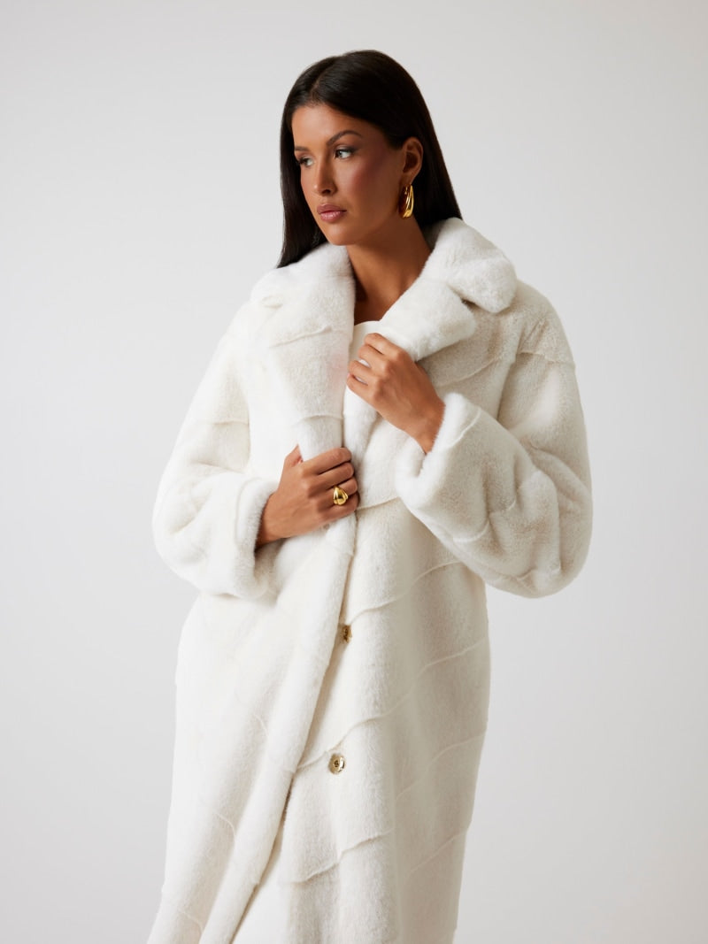 Marciano long faux-fur coat