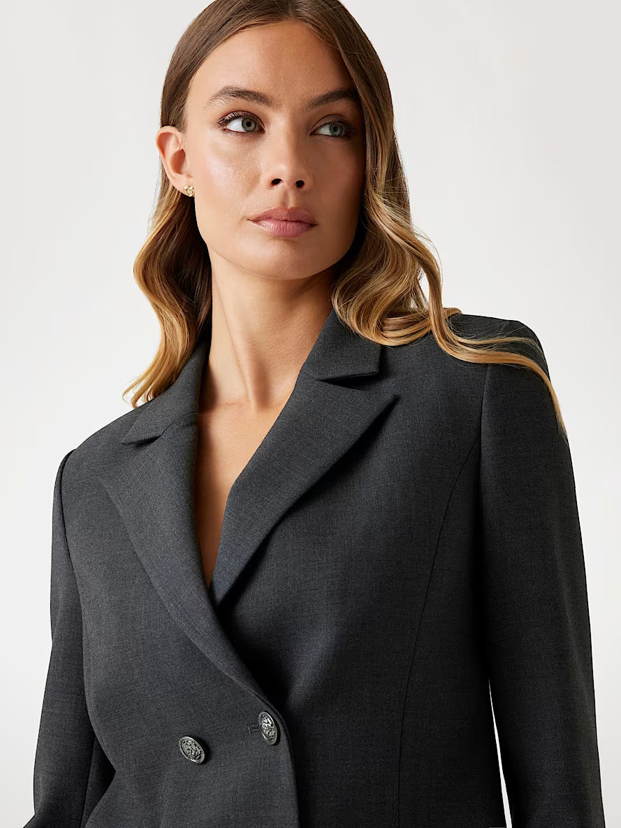 Flannel cropped blazer
