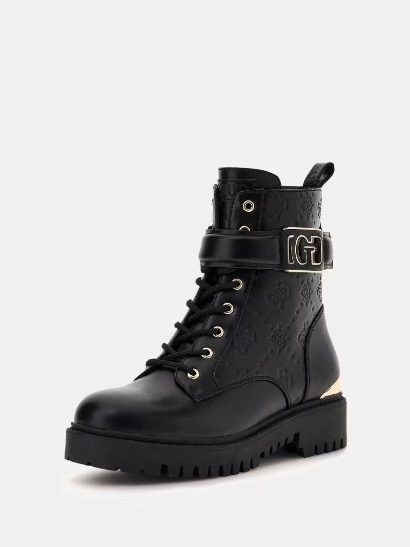 Oranda 4G Peony Logo Combat Boot